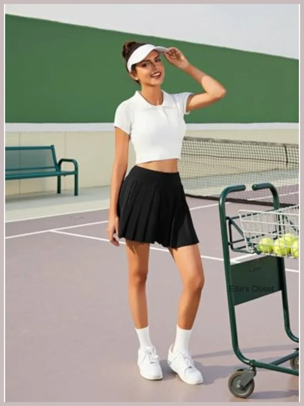 High Waisted Pleated Tennis Skort with Pockets Athletic Golf Skirt